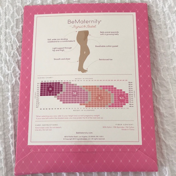 Ingrid & Isabel Maternity Sheer Hosiery Small NWT - Picture 2 of 2